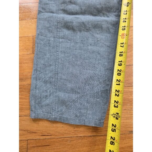 Eileen Fisher Pants Organic Linen Pull On Elastic Waist Soft Grey Pet S A001221 - Picture 5 of 11